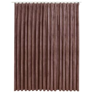 vidaXL Lystett gardin med kroker fl&oslash;yel antikk rosa 290x245 cm
