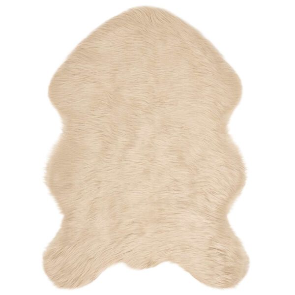 vidaXL Faux Skinnmatte Tafalla Beige 60 x 90 cm Polyester