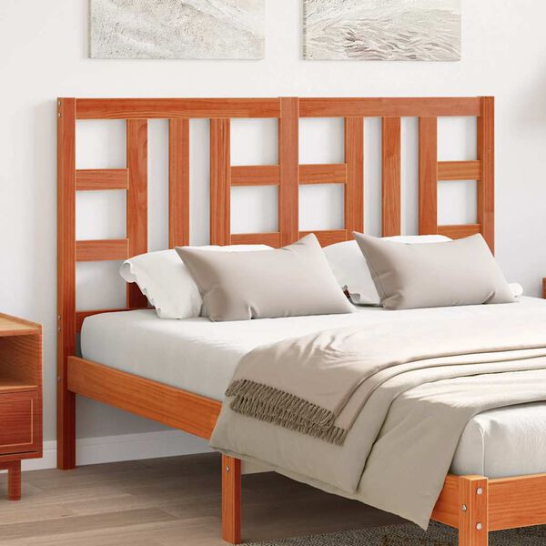 vidaXL Hodegavl voksbrun 135 cm heltre furu