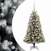 vidaXL Kunstig hengslet juletre med kuler 120 cm 150 LED-lys Varmhvit