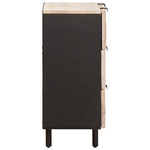 vidaXL Serviesskap Hvit Vask Finish 60 x 33 x 75 cm Massiv mango tre