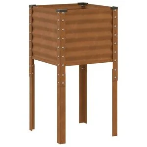 vidaXL Hagepotte 45x45x88 cm v&aelig;rbestandig st&aring;l
