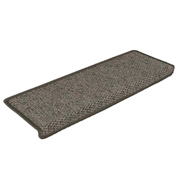 vidaXL Selvklebende trappematter sisal 15 stk 65x21x4 cm grå og beige