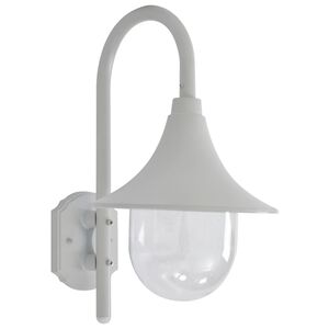 vidaXL Utend&oslash;rs vegglampe E27 42 cm aluminium hvit