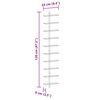 vidaXL Veggmontert vinstativ for 10 flasker svart metall