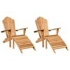 vidaXL Adirondack-stol 2 pcs Brun 137 x 77 x 95 cm Massivt Teaktre