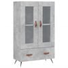 vidaXL Highboard betonggr&aring; 69,5x31x115 cm konstruert tre