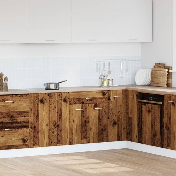 vidaXL Bunnskap med skuff "Lyon" gammelt tre 60x46x81,5 cm