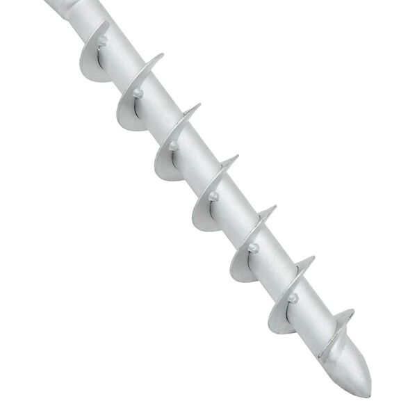 vidaXL Parasollfot som skrus i bakken med stang s&oslash;lv 16x16x52 cm st&aring;l