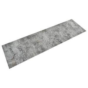 vidaXL Kj&oslash;kkenteppe vaskbar Beton 45x150 cm fl&oslash;yel