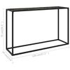 vidaXL Konsollbord svart 120x35x75 cm herdet glass