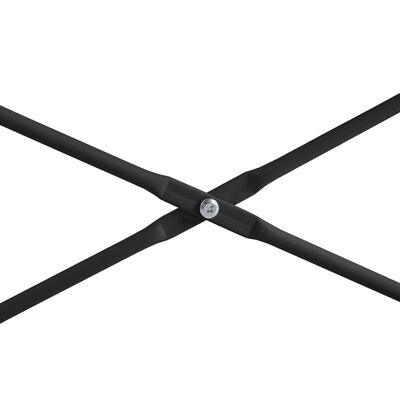 vidaXL Databord svart og eik 110x72x70 cm konstruert tre