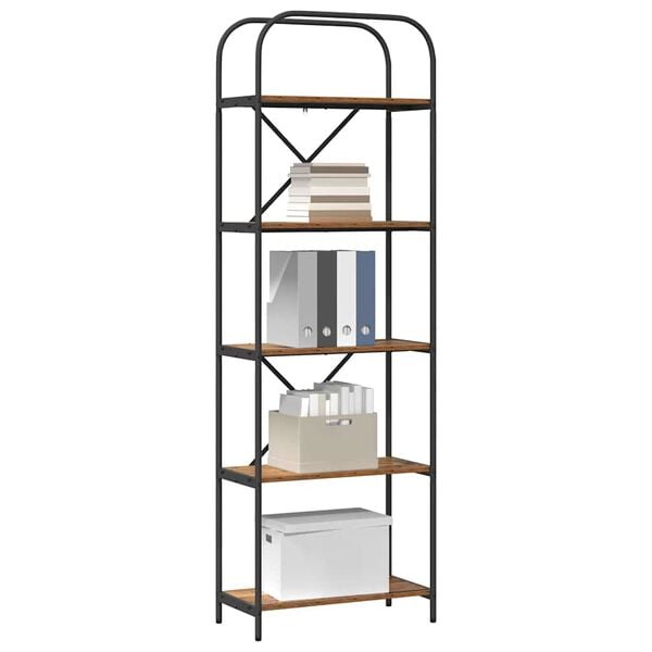 vidaXL Bokhylle Gammelt tre 60 x 30 x 183 cm Konstruert tre