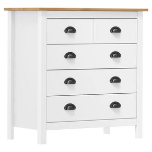 vidaXL Skjenk Hill hvit 79x40x80 cm heltre furu