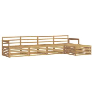 vidaXL Utend&oslash;rs sofa-sett 5 pcs Hvit Solid akasietre
