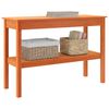vidaXL Konsollbord med hylle Voksbrun 110 x 40 x 75 cm Heltre furu