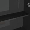 vidaXL Speilskap til bad 60x15x75 cm MDF skinnende svart
