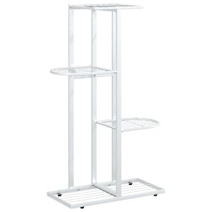 vidaXL Blomsterstativ med 4 etasjer 43x22x76 cm hvit metall