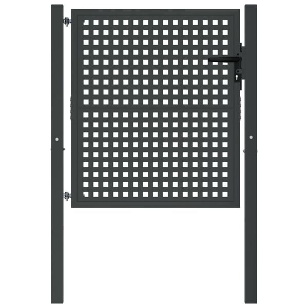 vidaXL Hageport antrasitt 100x100 cm stål