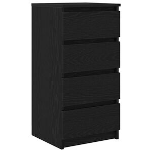 vidaXL Skjenk svart eik 37,5x35x76 cm konstruert tre