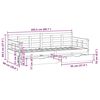 vidaXL Dagseng med skuffer 90x200 cm heltre furu