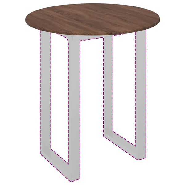 vidaXL Bordplate brun eik 80 x 80 x 1,5 cm Konstruert tre