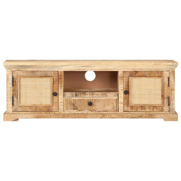 vidaXL TV-benk 120x30x40 cm heltre mango med naturlig stokk
