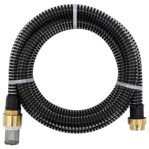 vidaXL Sugeslange med messingkoblinger svart 1,1" 3 m PVC