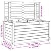 vidaXL Lagringsboks Vokset Brun 101 x 50,5 x 46,5 cm Konstruert tre