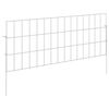 vidaXL Hagefence med spyd 12 stk. 75 x 30 cm Galvanisert st&aring;l S&oslash;lv