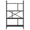 vidaXL Bokhylle Svart Eik 75 x 30 x 123,5 cm Konstruert tre
