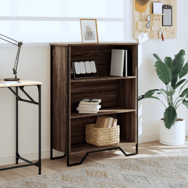 vidaXL Bokhylle brun eik 80x31x106 cm konstruert tre