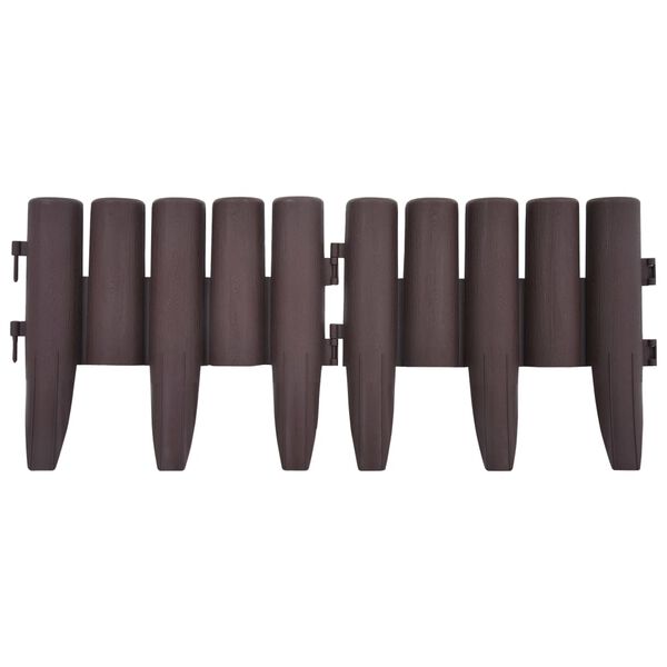 vidaXL Plenkanter 36 stk brun 10 m PP