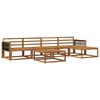 vidaXL Utend&oslash;rs sofa-sett 6 pcs Naturlig Solid akasietre