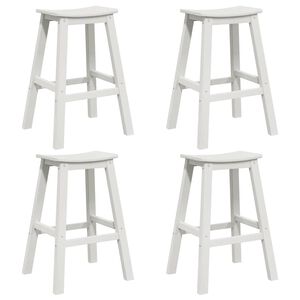 vidaXL Hage bar sett 4 pcs Hvit HDPE