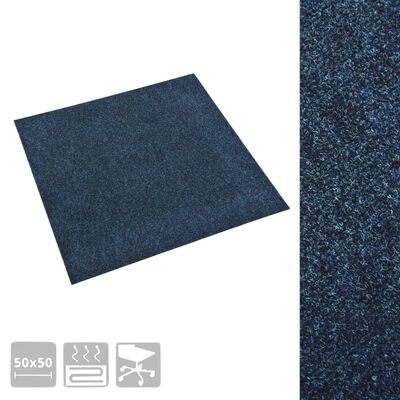 vidaXL Gulvteppefliser 20 stk 5 m² marineblå
