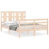 vidaXL Sengeramme med hodegavl 140x200 cm heltre