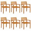 vidaXL Hagestoler 6 stk 59x55x85 cm heltre akasie