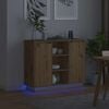 vidaXL LED sideboard Artisan Eik 90 x 32 x 75 cm Konstruert tre