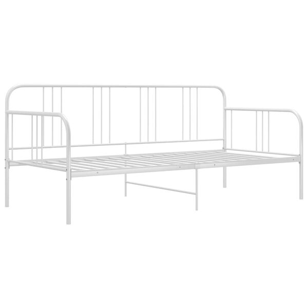 vidaXL Ramme til sovesofa hvit metall 90x200 cm