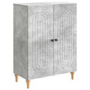 vidaXL Serviesskap Betonggr&aring; 66 x 34,5 x 90 cm Konstruert tre