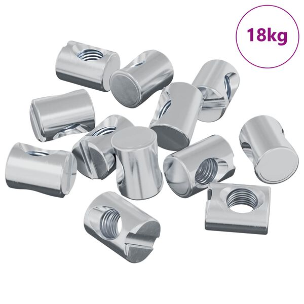 vidaXL Fattnut 3462 pcs s&oslash;lv M6 x 13 mm Metall