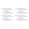 vidaXL Hylleplater 8 stk h&oslash;yglans hvit 40x50x1,5 cm konstruert tre