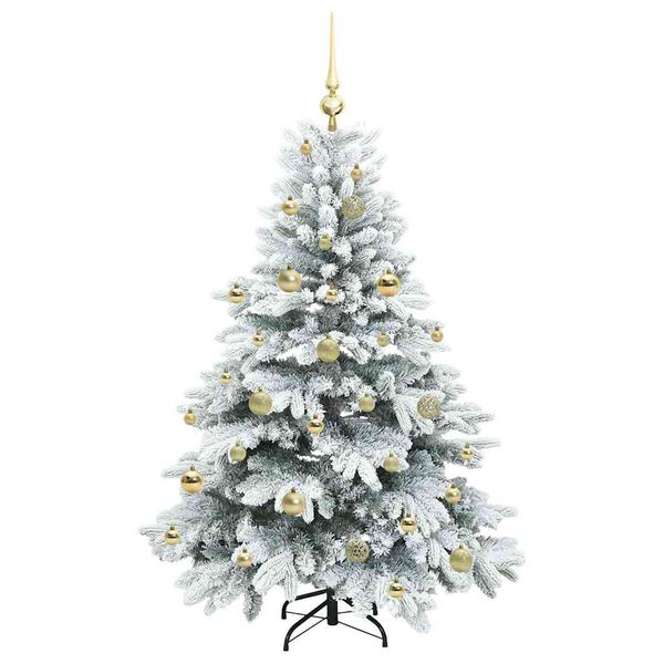 vidaXL Kunstig juletre med 150 LED med stativ gr&oslash;nn 150 cm PE og PVC