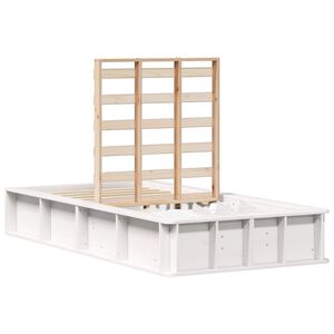 vidaXL Sengestamme Hvit 90 x 200 cm Massiv furu