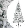 vidaXL Kunstig juletre 240 cm PVC og st&aring;l Gr&oslash;nn og hvit