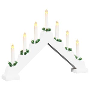 vidaXL Juledlysbro 7 LED-lys Varmhvit 39,5 x 5 x 29 cm