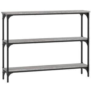 vidaXL Konsollbord gr&aring; sonoma 100x22,5x75 cm konstruert tre