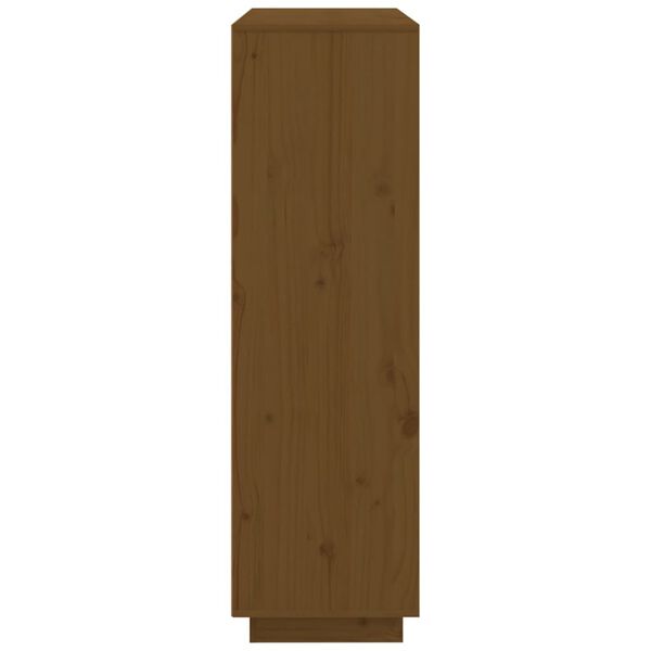 vidaXL Highboard honningbrun 110,5x35x117 cm heltre furu