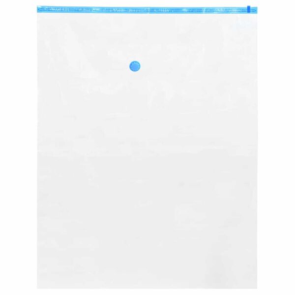 vidaXL Oppbevaringsposer 10 pcs Transparent og blå 100 x 80 cm